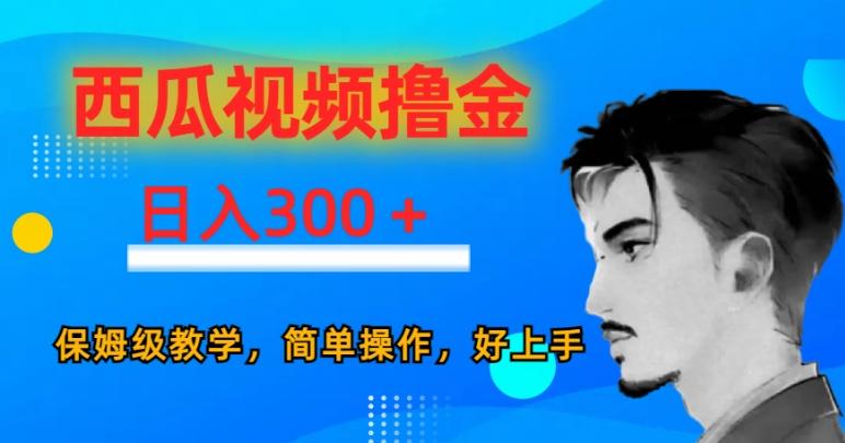 西瓜视频撸金日入300，保姆级教学，简单操作，好上手-小鹏项目网