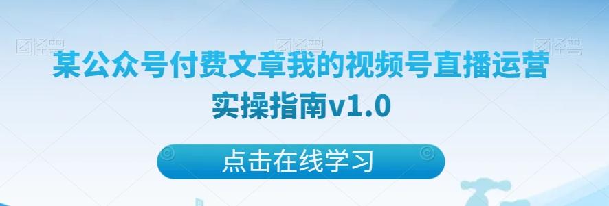 某公众号付费文章我的视频号直播运营实操指南v1.0-小鹏项目网