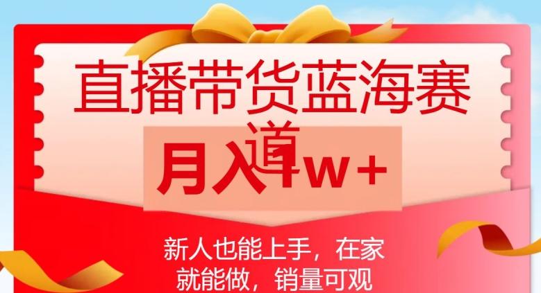 直播带货蓝海赛道，新人也能上手，在家就能做，销量可观，月入1w【揭秘】-小鹏项目网