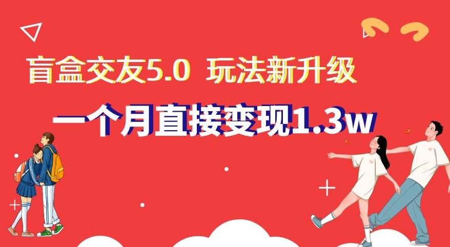 盲盒交友5.0，玩法全新升级，一个月直接变现1.3W，新手小白轻松上手【揭秘】-小鹏项目网